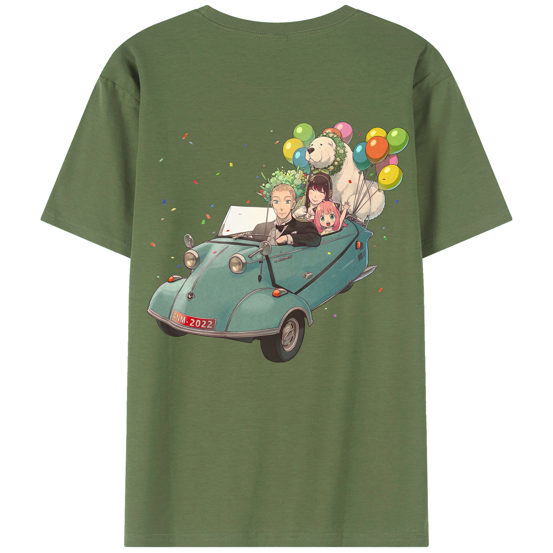（画像用） SPY×FAMILY间谍家家酒 綿100％ メンズ半袖Tシャツ（バックプリント） 通気性